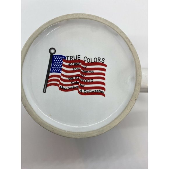 USA Flag True Colors MUG 1998 Tom Simms for Westwood 1998 Patriotic 1998 - Picture 6 of 6